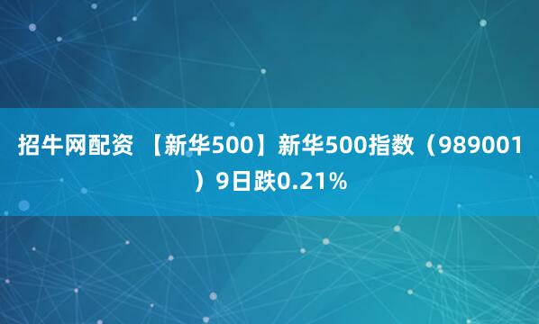 招牛网配资 【新华500】新华500指数（989001）9日跌0.21%