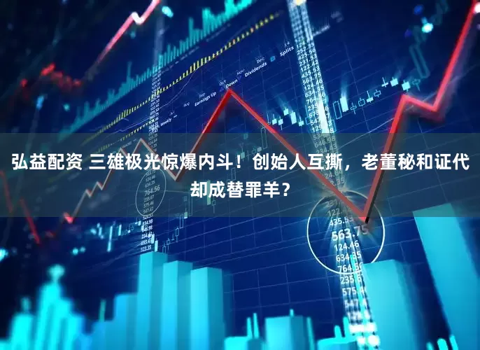 弘益配资 三雄极光惊爆内斗！创始人互撕，老董秘和证代却成替罪羊？